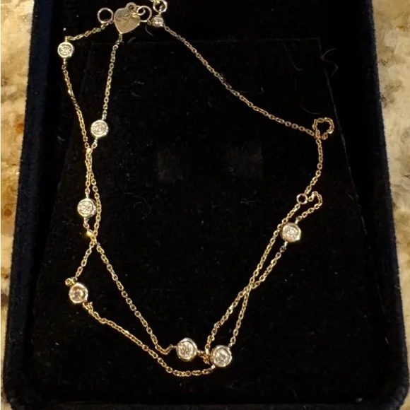 Helzberg Diamonds gold bracelet with small diamonds - Picture 2 of 3